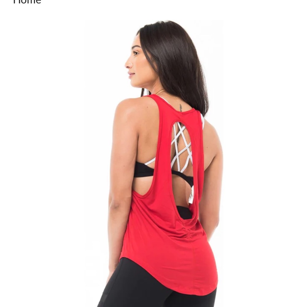 Set of 3 Work out Tank Tops - Red, Navy, & Orange